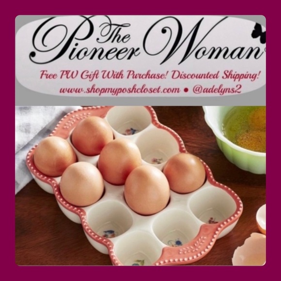 🌺 New Pioneer Woman Blooming Bouquet Egg Holder Display Tray, Pink - Picture 1 of 7
